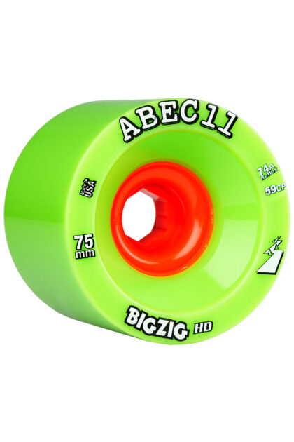 ABEC 11 WHEELS BIG ZIG HD 75MM GREEN 4 PACK 74A