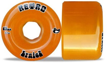 ABEC 11 WHEELS ERNIEZ RETRO 65MM 81A ORANGE 4 PACK