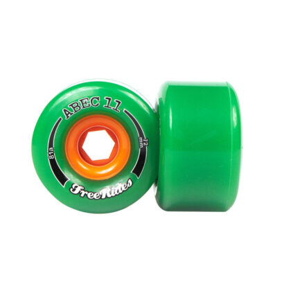 ABEC 11 WHEELS CLASSIC FREERIDES 72MM 81A GREEN 4 PACK