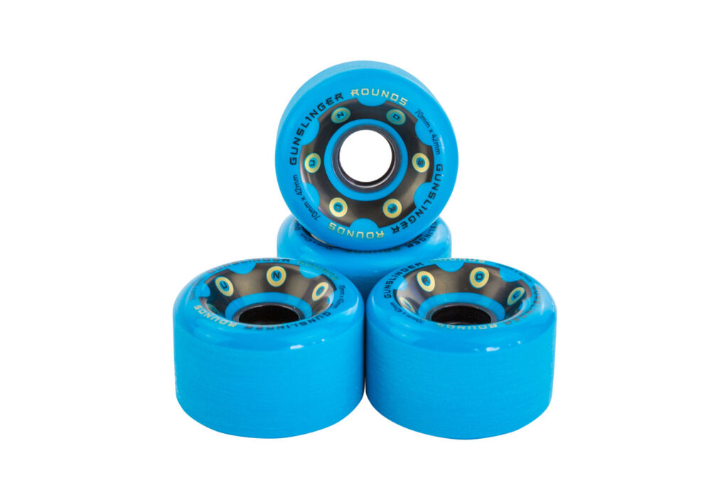 GUNSLINGER ROUNDS BLUE 78A Longboard Wheels Kats Rack