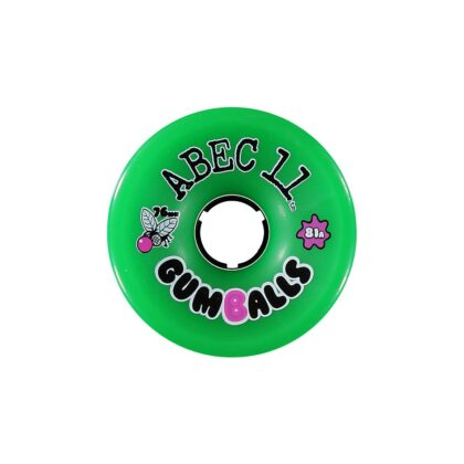 ABEC 11 WHEELS GUMBALLS 76MM GREEN 4 PACK 81a