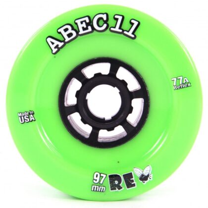ABEC 11 WHEELS REFLY 97MM 77A FLYWHEEL GREEN 4 PACK