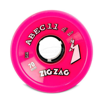 ABEC 11 WHEELS REFLEX ZIGZAG 70MM 77A PINK 4 PACK