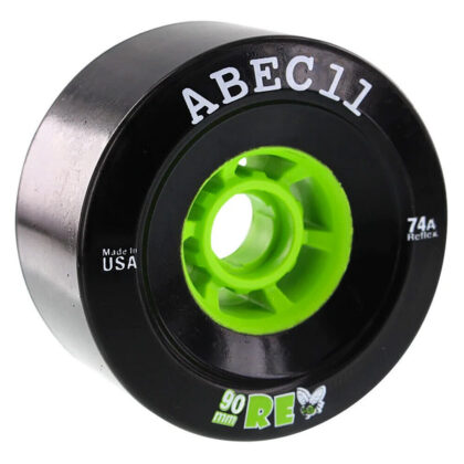 ABEC 11 WHEELS REFLY 90MM 74A BLACK 4 PACK FLYWHEEL