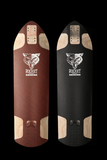 ROCKET WEREWOLF DOWNHILL FAST FREERIDE LONGBOARD deck - Black