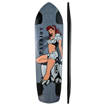 OMEN 37" PATRIOT LONGBOARD DECK - REDHEAD PINUP GIRL
