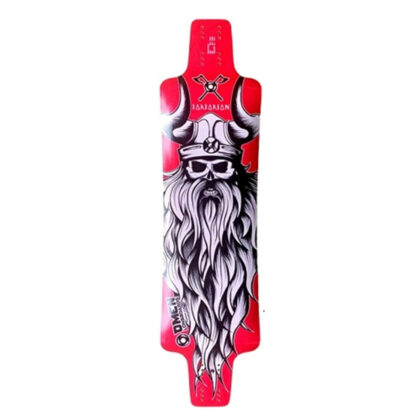 OMEN BARBARIAN LONGBOARD DECK: RED, BEARDED WARRIOR 38"