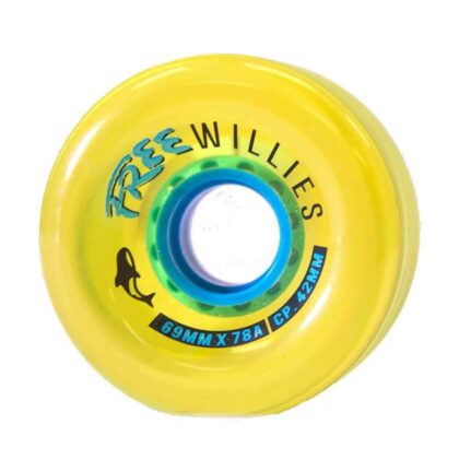 OMEN FREE WILLIES V2 69MM 78A GOLD 4 PACK LONG BOARD WHEELS