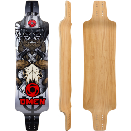 OMEN MINI BARBARIAN 37" LONGBOARD DECK: WARRIOR RAM SKULL