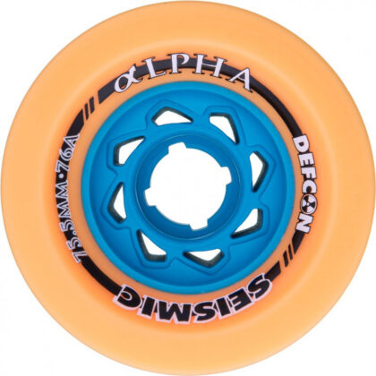 SEISMIC ALPHA 75.5MM 76A DEFCON MANGO LONGBOARD WHEELS