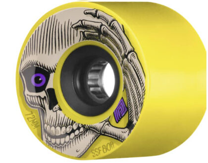 Powell Peralta Pro Kevin Reimer Downhill Longboard Wheels Yellow 72mm SSF 80A