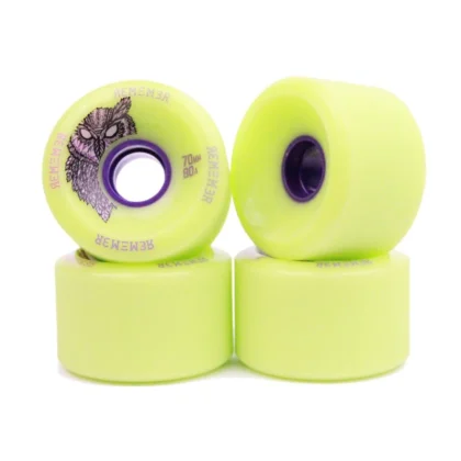 REMEMBER WHEELS HOOT SLIDE 70MM 80A YELLOW 4 PACK