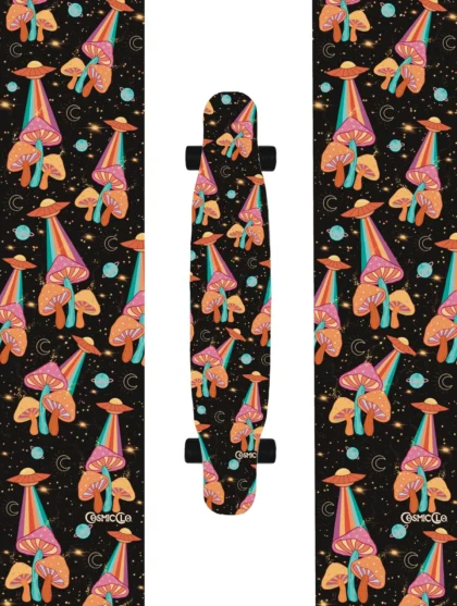 Longboard Skateboard Grip Tape 42" x 10" - Cosmic Shroom