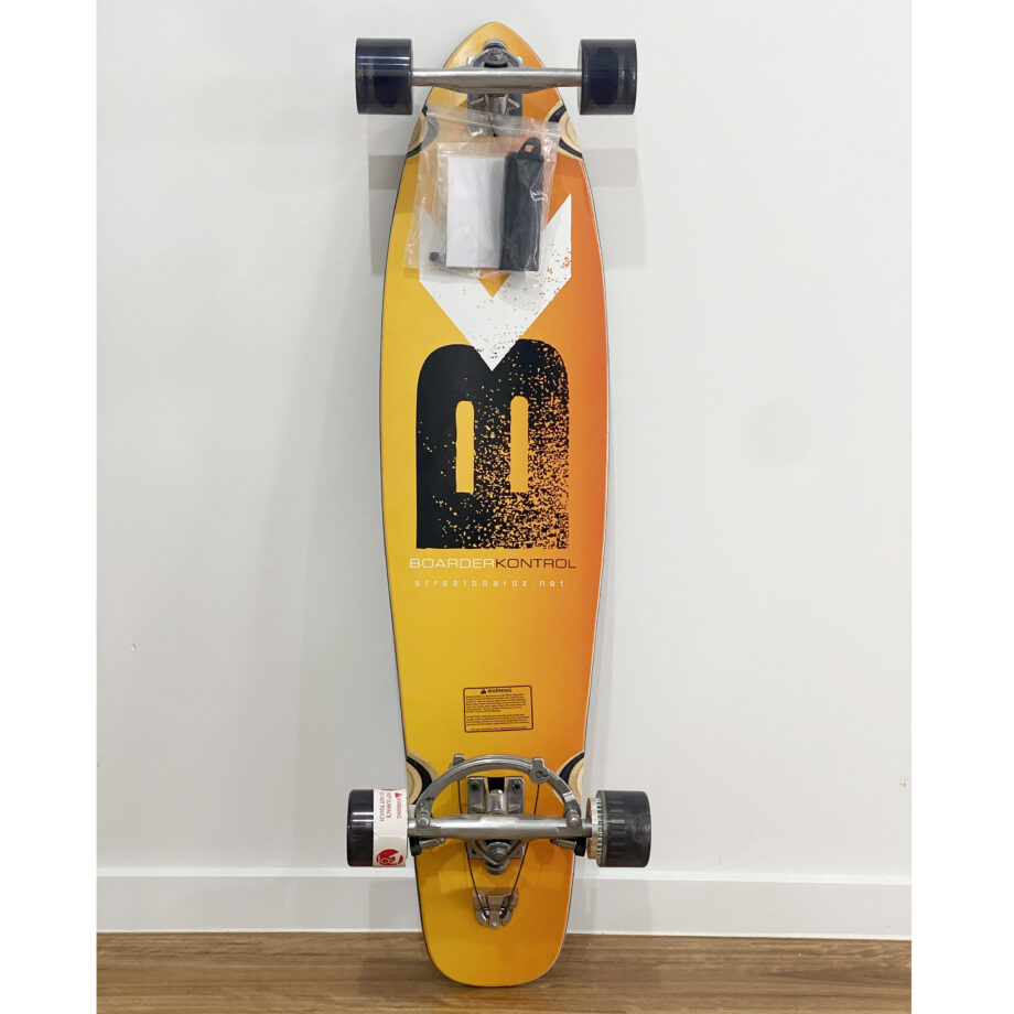 Boarder Kontrol Longboard Brakeboard with Skateboard brake Orange