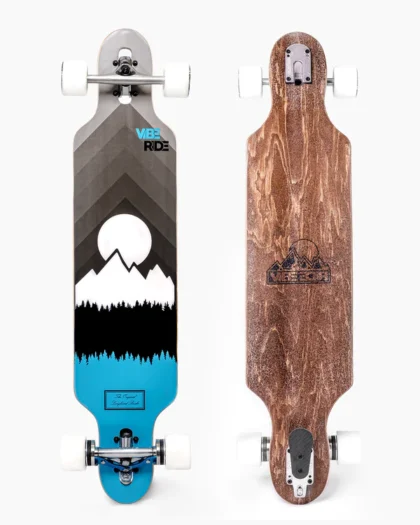 VibeRide BrakeBoard Longboard with brake - Polar Pines